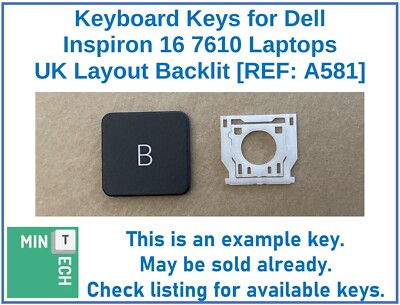 Tastatur Ersatz Tasten für Dell Inspiron 16 7610 Laptops UK Layout Hintergrundbeleuchtung