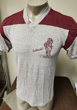 vtg 70s champion blue bar Gallaudet Bisons university ringer t shirt usa made