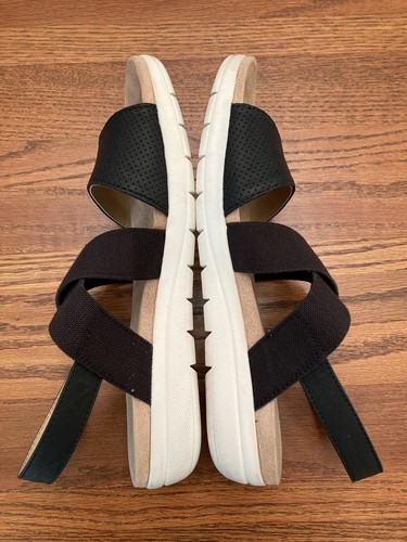Lifestride Velocity 2.0 Black Open Toe Sling Back Comfy Sandals Women's Size 10 - 第 9/10 張圖片