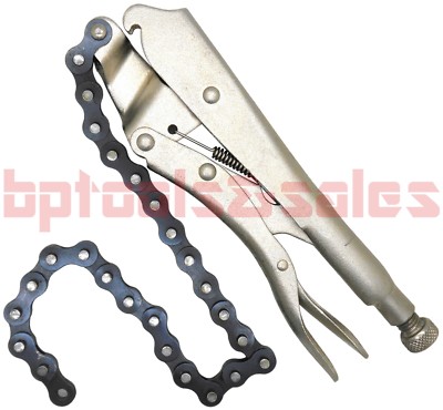 10'' CHAIN VISE CLAMP PLIER LOCKING GRIP WRENCH OIL FILTER PIPE 16.5'' CHAIN LNGTH