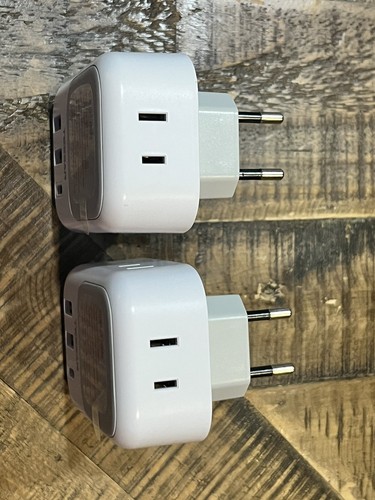 2 Pack European Travel Plug Adapter USB C TESSAN US to Europe Plug Adapter NEW - Picture 5 of 5