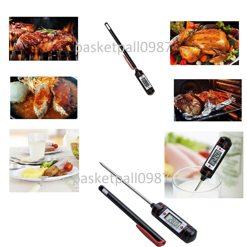 2x Digital-Küchenthermometer Lebensmittel Kochen BBQ Fleisch Steak - Bild 2 von 4