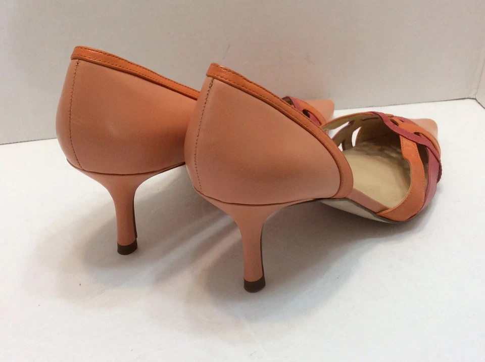 Zapatos de salón IVANKA TRUMP “Ivonne” multicolor rosa melocotón tacón de gatito 8,5 m Foto 4 de 4