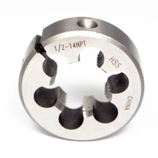 Interstate 03801263 Round Adjustable Pipe Die 1/2-14 NPT x 1-1/2" OD