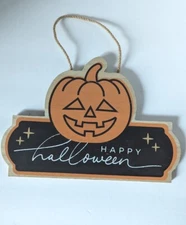 Target Bullseye Playground Halloween Pumpkin Wood Sign Jack O Lantern 