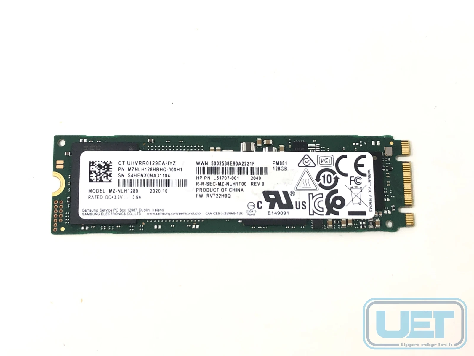 L51707-001 — Samsung SSD L51707-001 MZ-NLH1280 128GB SATA III