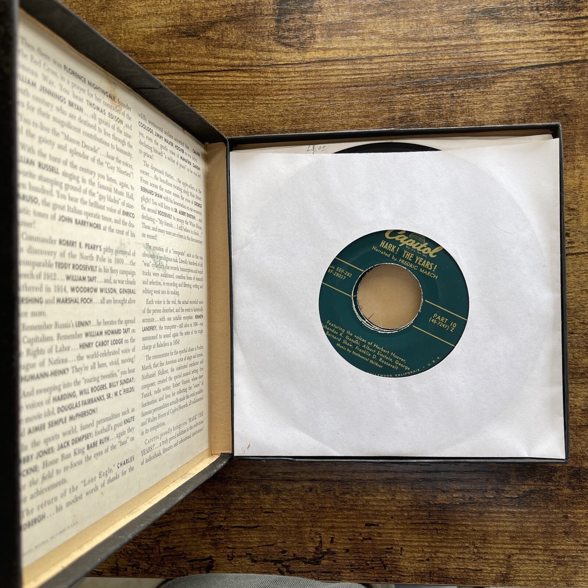 Hark! The Years! Historic Voices Frederic March NIghtingale 5x45