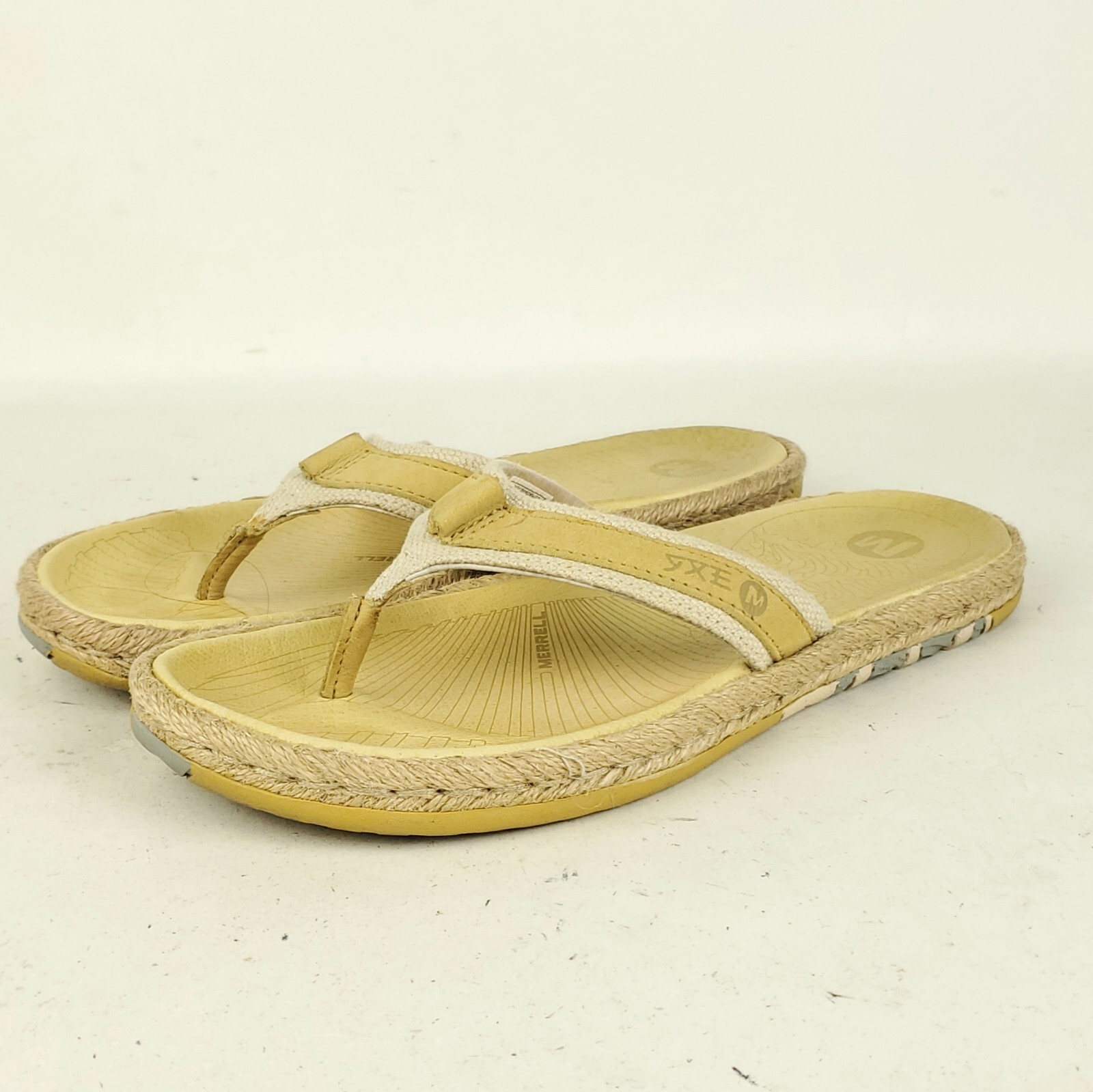 Sandali Merrell donna 8 perizoma infradito giallo beige