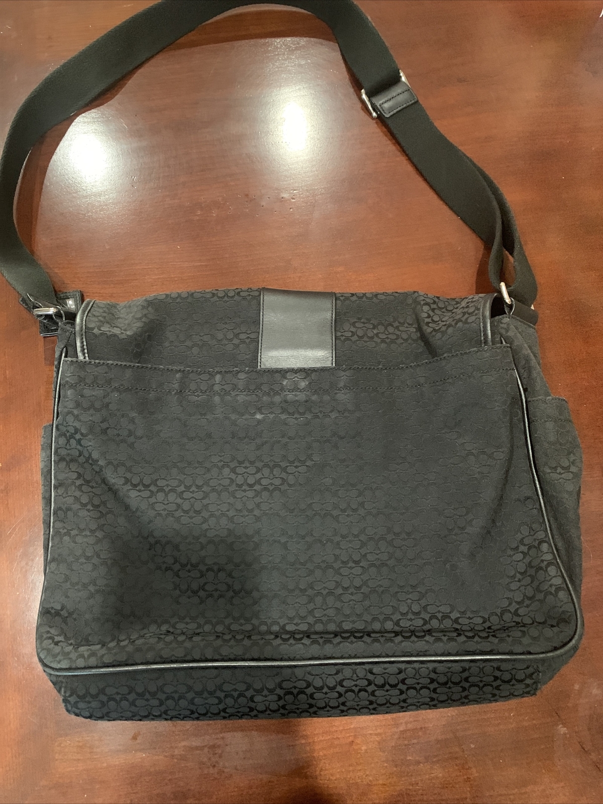 Coach Voyager Messenger Signature Bag with Leather Ac… Gem