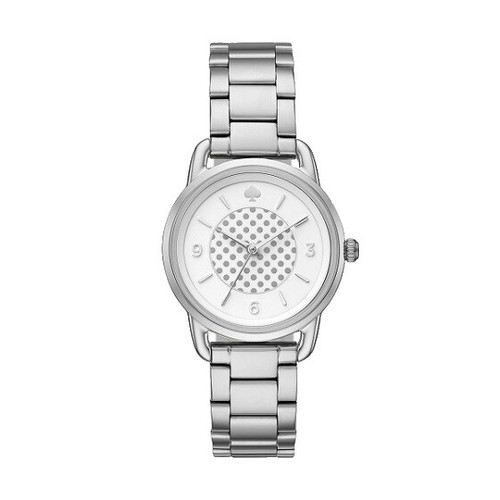 Kate Spade Silver Bow on White Band Watch Silver Crystal Kenmare Watch | Kate Spade New York | Kate  main image 4