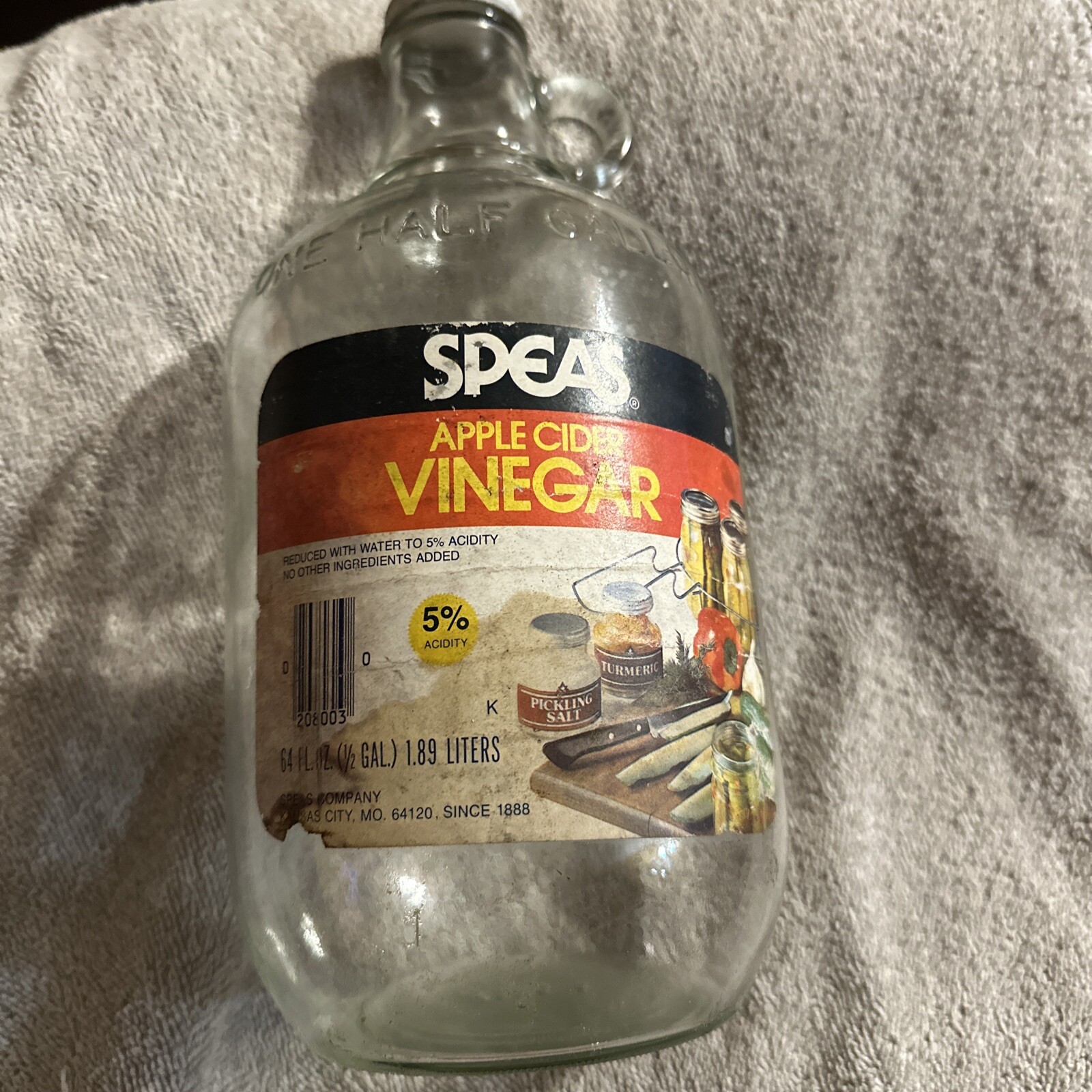 RARE W/LABEL SPEAS VINEGAR JUG eBay
