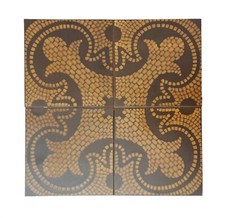 Lotto 4 Piastrelle Ceramica Richard Ginori Vintage anni 60 Sottopiatto 6" X 6" Made in Italy