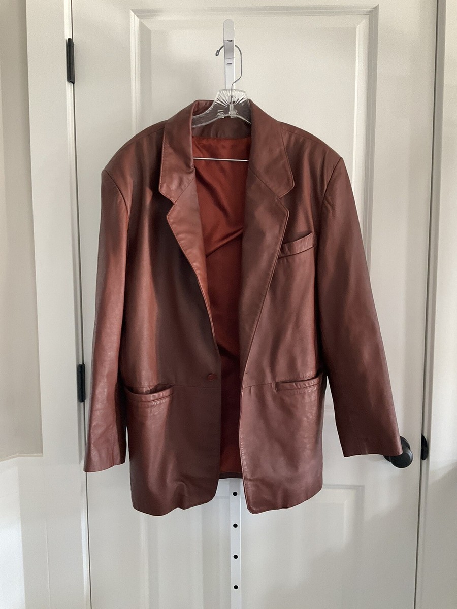 Marco Gianni Vintage Leather Coat Size Medium | eBay