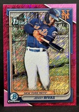 2024 Bowman Chrome Baseball Mets 1st Bowman Jensy Rivas Fuchsia Shimmer /199