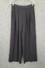 Vintage Sanyo Fashion House Classiques Pants Womens 10 Wide Leg Pleated Black