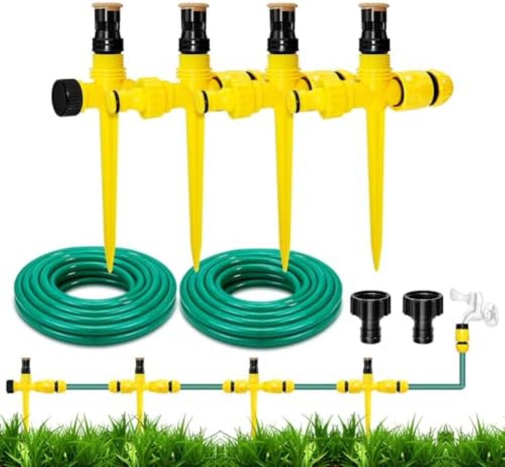 Irrigatore da Giardino Rotante 360° Regolabile - Kit Sistema Irrigazione Prato