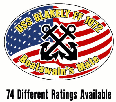 USS BLAKELY FF 1072 Oval Decal / Sticker Military USN U S Navy S05B | eBay