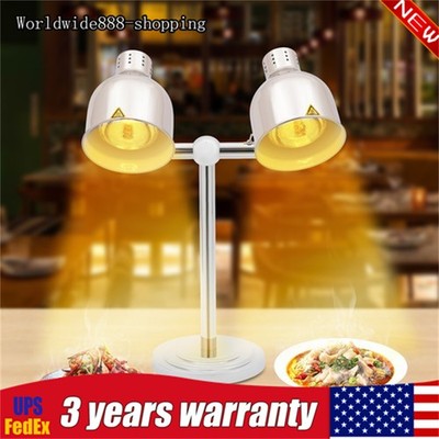 250W 110V Food Heat Warmer Light Food Service Double Head Electric Heat Lamp