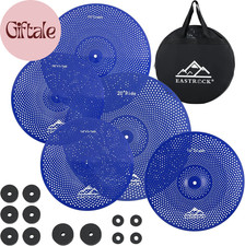 Low Volume Cymbal Pack - 5 Piece Set with Cymbal Bag  Felts - 14'' Hi-Hat  16'