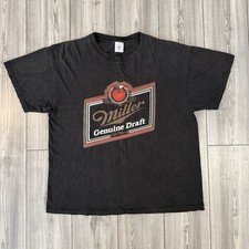 Vintage Miller Guenuie Draft Beer T-Shirt Black Delta Pro Weight Size XL