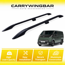 Roof Side Rails for Kia PV5 Aluminium Rack Bars Black 2PCS