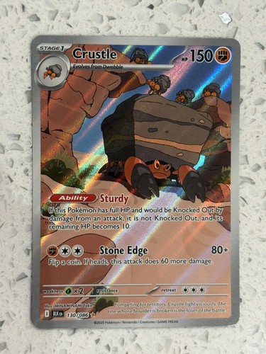 Pokemon TCG Crustle Black Bolt Holo Illustration Rare Card SV 130/086