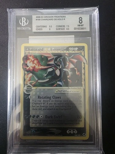 Pokemon EX Dragon Frontiers Charizard Gold Star 100/101 BGS 8 EBAY AUTHENTICATED