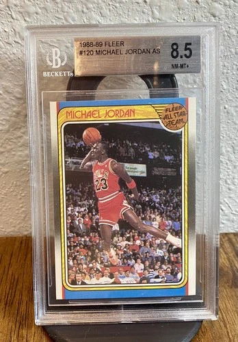Michael Jordan 🔥 1988-89 Fleer All Star AS BGS 8.5 BULLS 🔥 Possible PSA 9