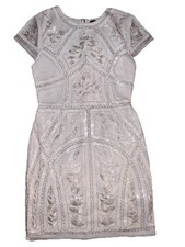 Women's Medium Lulu Spread Your Shine White Sequin Embroidered Bodycon Dress