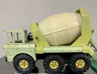 Vintage Mighty TONKA Lime Green Ready Mixer Cement Truck 6-Wheel Tandem Axle