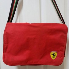 Vintage Ferrari Racing Scuderia Messenger Bag Shoulder Bag Computer Bag Used