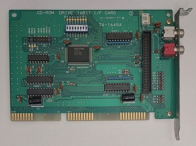 Mitsumi CD-ROM DRIVE 16BIT I/IF Card ISA Controller (74-1645A, retro, 1994)