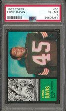 1962 Topps #36 ERNIE DAVIS Cleveland Bowns SHORT PRINT Heisman Trophy - PSA 6