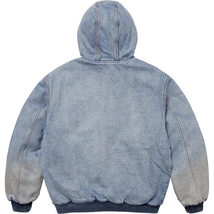 Supreme Reflective Arc Hooded Work Jacket Denim image 4