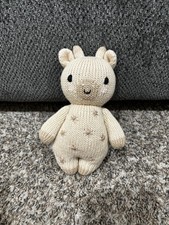 Cuddle And Kind Baby Giraffe Plush Doll Organic Knit Baby Beige Stuffed Animal