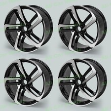 Set Of 4 Machined Black 19 X 8.5 Rims For Honda Accord Sport Wheels Rim