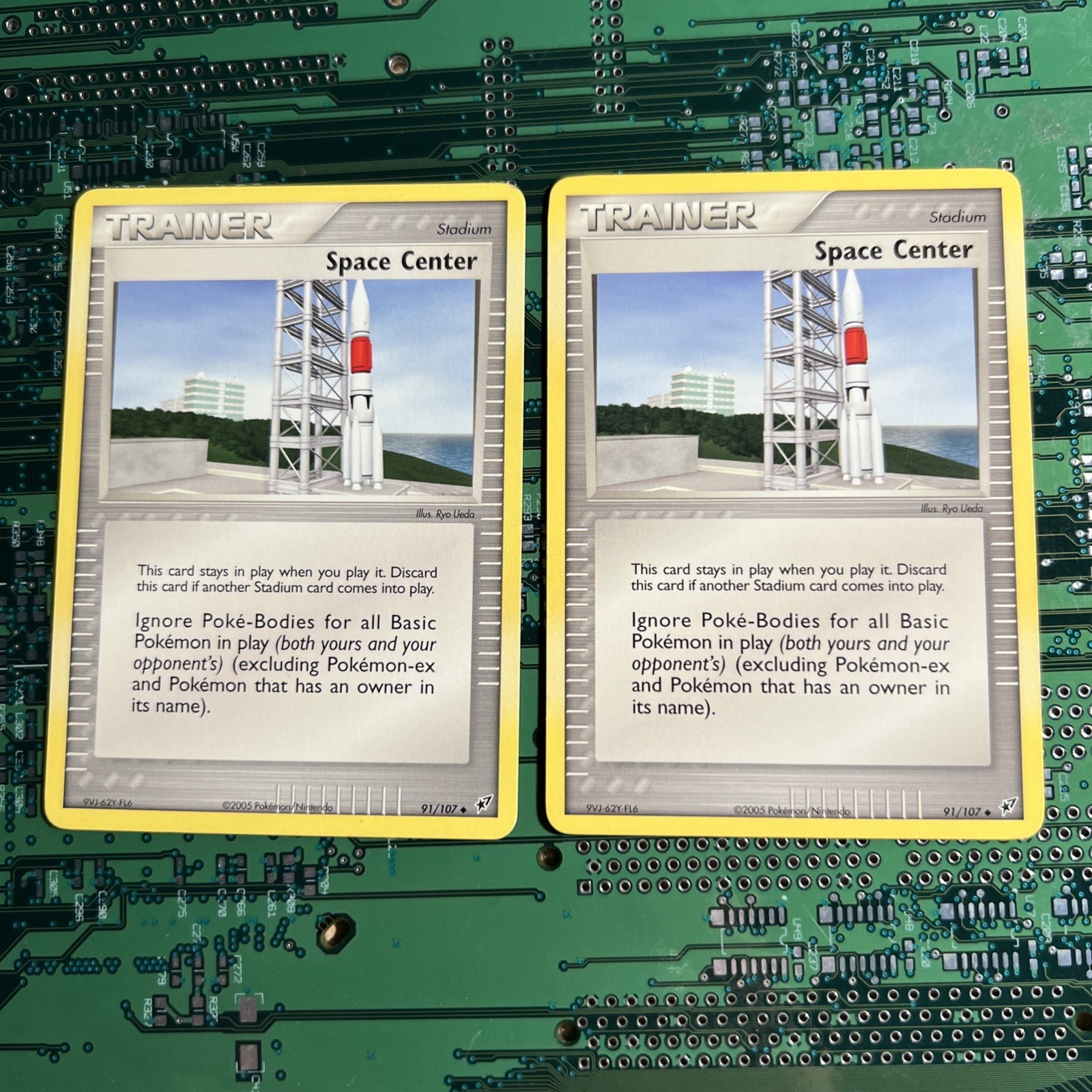 Space Center 91/107 EX Deoxys Pokemon Card Trainer Stadium Non-Holo 2