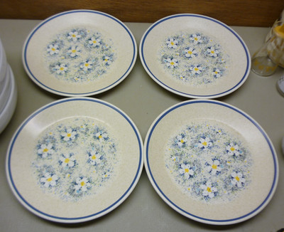 Lenox Temper-Ware Dewdrops Set of 4 Salad Dessert Plates 8''
