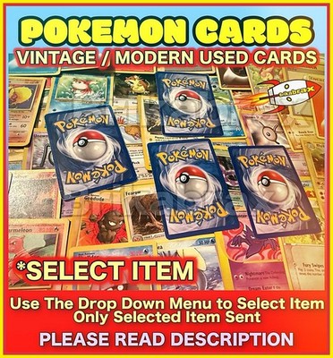 Pokemon Karten verschiedene Serien & Jahre - GEBRAUCHT VERKAUFT Vintage / Modern (Artikel auswählen)