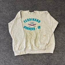 Fruit of the Loom Sweatshirt Mens XL Gray 1993 Baseball Graphic USA Made Stains