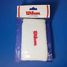 Wilson 5" Wristband Sporting Goods White Adult BRAND NEW Tennis Sports Sweatband