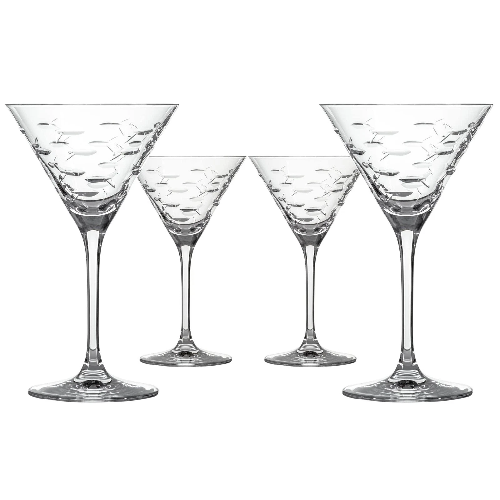 Rolf Glass School of Fish Martini Glass - Thumbnail 5