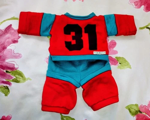 Vintage Cabbage Patch Kids Doll Jogging ~Sweat Suit  Outfit #31~ Red and Blue
