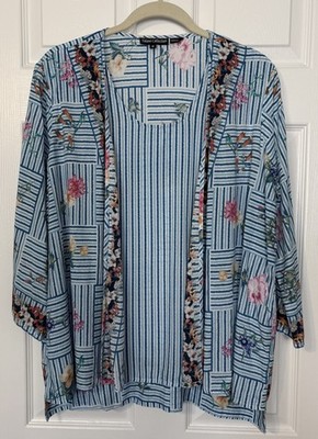 Tolani Collection Women s Blouse Top Size M Multicolor Floral Twinset Garden