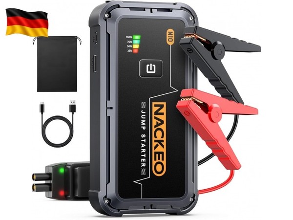 5000A Starthilfe Powerbank FüR Pkw, 12V Tragbarer Batterie Booster (Bis Zu 9L-image