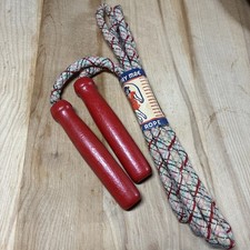 VTG Dorothy Mae Jump Rope New Wood Handles Oldstock Sealed Retro USA