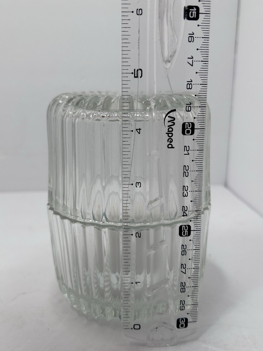 Indiana Glass Aurora Ribbed Fairy Lamp Candle Holder Vintage RARE