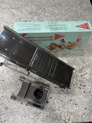 VTG The Original Bron Mandoline Slicer Stainless Steel-w/Box Made in France-EUC