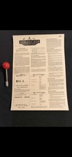 ATARI Return of Jedi Arcade Upright Back Door Sheet  Part ST-227. 1st Printing  image