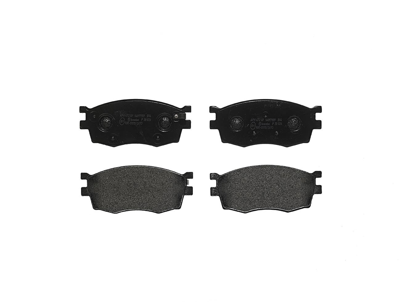 Brake Pads Set fits HYUNDAI ACCENT MC, RB 1.4 Front 05 to 12 Brembo 581011GA00